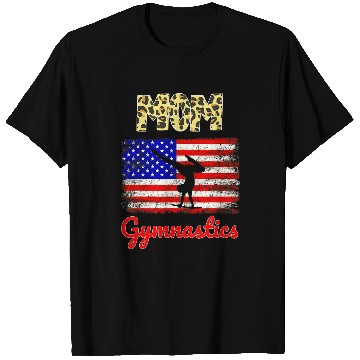 Discover Mothers day Gymnastics Mom USA American Flag T-Shirts