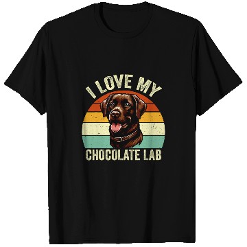 Discover I Love My Chocolate Lab vintages Chocolate Labrador Dog Lover 2 T-Shirts