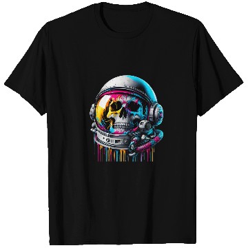 Discover Rainbow Astronaut Skull Space Lovers Cool Graphic Tee 5 T-Shirts