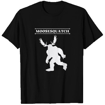 Discover White Moosesquatch Funny MooseSassquatch Cryptid Creature T-Shirts