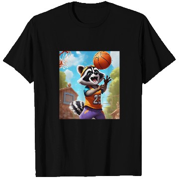 Discover Raccoon Paying Basketball T-Shirts