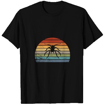 Discover vintages Spider Insect Lover Retro Sunset 80s 90s Distressed T-Shirts