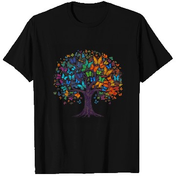 Discover Womens Butterfly Tree Flying Butterflies T-Shirts