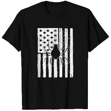 Discover USA American Flag Spider Theme Idea For Insect Lovers T-Shirts