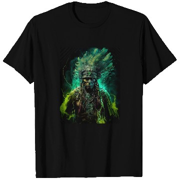 Discover Native American Chief Lightning Bolt Geometric Graphic T-Shirts