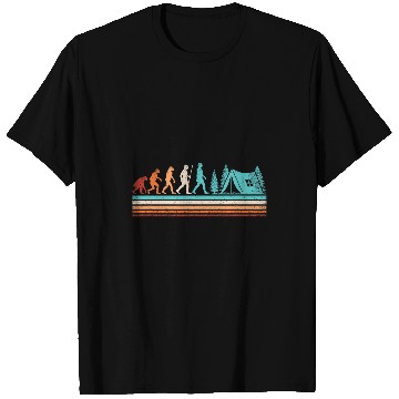 Discover Retro Camping Evolution Nature Camper Hiking Outdoor T-Shirts