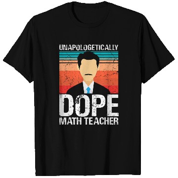 Discover Mens Math Teacher Unapologetically Dope Pride Afro Mathematic T-Shirts