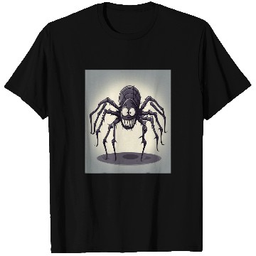 Discover Web Spin Terrifying Spider Cartoon Design T-Shirts