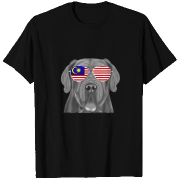 Discover Neapolitan Mastiff Dog Malaysia Flag Sunglasses T-Shirts