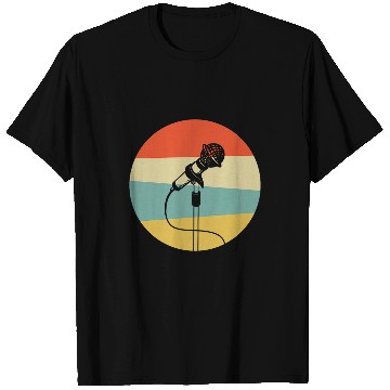 Discover Retro Karaoke Singing Bar Microphone Music Songs Singer T-Shirts