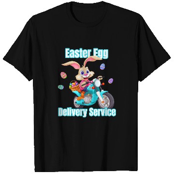 Discover Moms Dads Easter Egg Delivery Service Bunny Motorcycle Egg T-Shirts