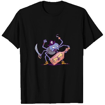 Discover Pirate Spider Motif Message in a Bottle T-Shirts