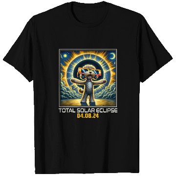Discover Schnoodle Dog Taking Selfie Solar Eclipse T-Shirts