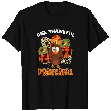 Discover One Thankful Principal Turkey Fall Thanksgiving T-Shirts