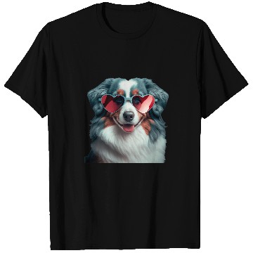 Discover Mini Aussie Mom Australian Shepherd Valentines Day T-Shirts