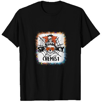 Discover One Spooky Chemist Sugar Skull Pumpkin Halloween Costume T-Shirts