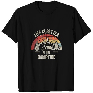 Discover Retro Life Is Better At The Campfire Funny Camper Camping T-Shirts