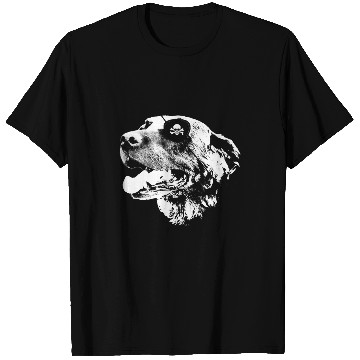 Discover Pirate FlatCoated Retriever With Eye Patch Skull Funny T-Shirts