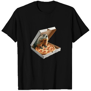 Discover Pizza Loving Groundhog Day Prediction Adorable Groundhog Day 21 T-Shirts