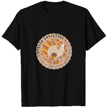 Discover Thanksgiving Cute Fall Design Spread Gratitude Turkey T-Shirts