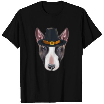 Discover Miniature Bull Terrier Wearing Pilgrim Hat Thanksgiving T-Shirts
