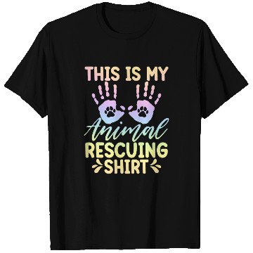 Discover Pastel Rainbow Animal Rescue Graphic Art Design T-Shirts