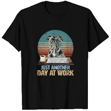 Discover Funny Pit Bull Terrier has a boring job T-Shirts