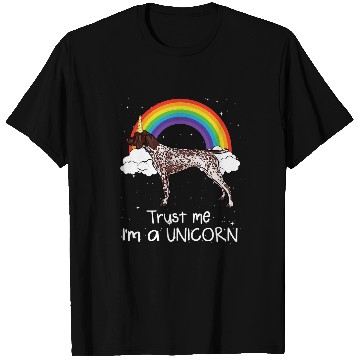 Discover Rainbow German Shorthaired Pointer Trust Me Im A Unicorn T-Shirts