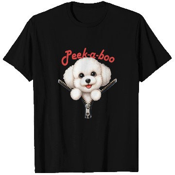 Discover Funny Peekaboo Bichon Frise T-Shirts