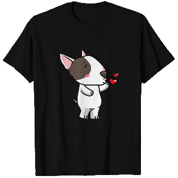 Discover Miniature Bull Terrier Dog Kisses T-Shirts