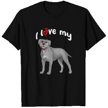 Discover I Love My Gray Cane Corso Dog T-Shirts