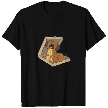 Discover Rhodesian Ridgeback Eating Pizza Funny Dog T-Shirts