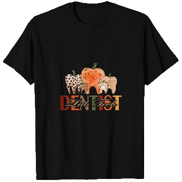Discover Pumpkin Teeth Leopard Pattern Autumn Vibes dentists Lab Tech T-Shirts