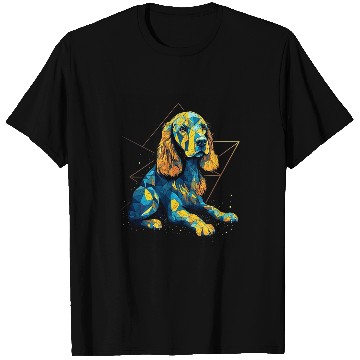 Discover Geometric Cocker Spaniel Dog Abstract Animal Arts Pattern 1 T-Shirts