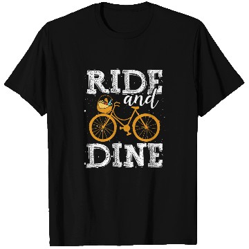 Discover Ride And Dine Bicycle Cycling T-Shirts