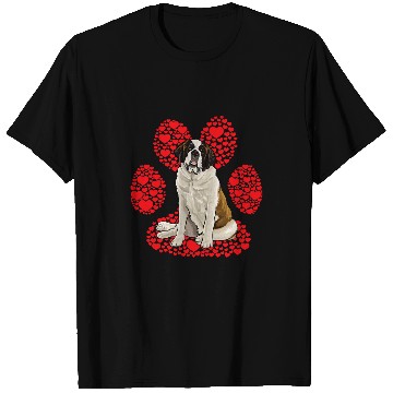 Discover Saint Bernard Dog Love Pata T-Shirts