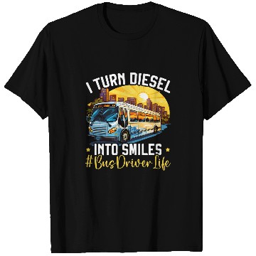 Discover School Bus Driver Job Profession Transport Driving 15 T-Shirts
