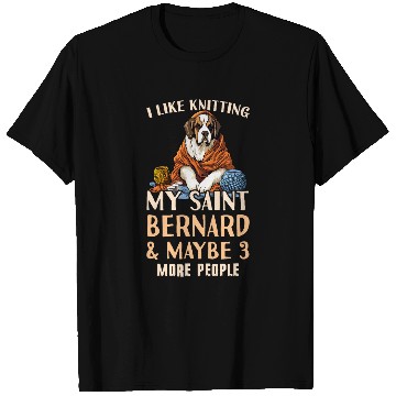 Discover Saint Bernard Mom Outfit Saint Bernard Knitting T-Shirts