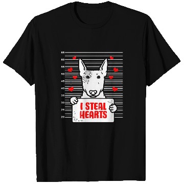 Discover Miniature Bull Terrier Valentines Day Dog Love T-Shirts