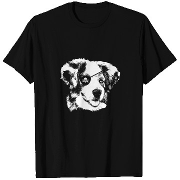 Discover Pirate Australian Shepherd   With Eye Patch Skull Funny T-Shirts
