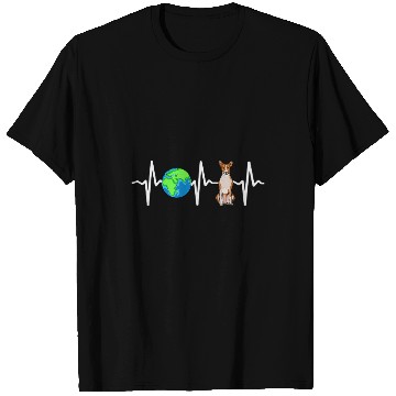 Discover Globe Planet Earth Basenji Heartbeat Dog Lover T-Shirts