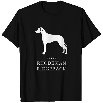 Discover Rhodesian Ridgeback Dog White Silhouette T-Shirts