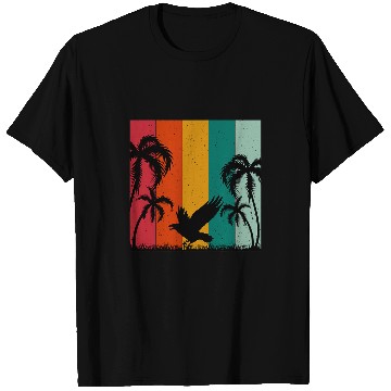 Discover Retro Summer Themed Design Raven Lover Summer Vacation T-Shirts
