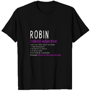Discover Womens Personalized Name Description Robin T-Shirts