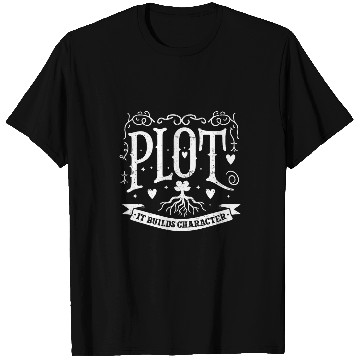 Discover Plot It Builds Character Reading Teacher Librarian Grunge T-Shirts