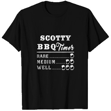 Discover Mens Scotty BBQ Timer Beer Drinking Funny Grilling Master T-Shirts