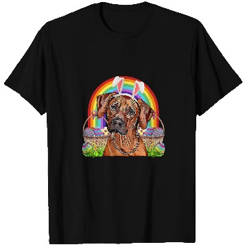 Discover Rhodesian Ridgeback Dog Easter Bunny Egg Hunt T-Shirts
