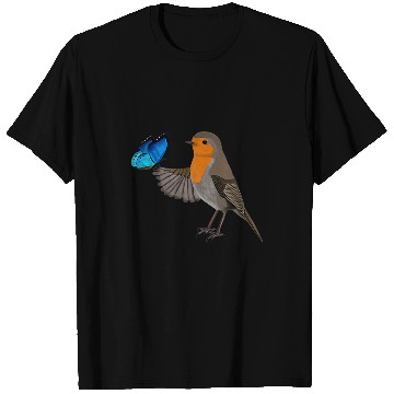 Discover Robin Bird Garden Butterfly Ornithologist Biologist T-Shirts