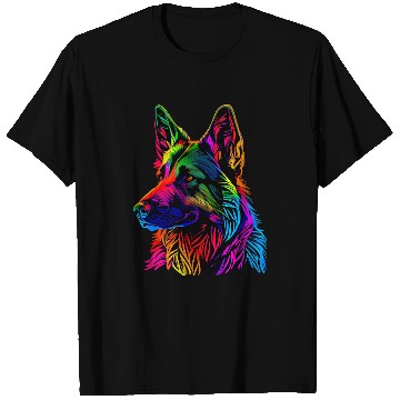 Discover Rainbow German Shepherd Designer T-Shirts