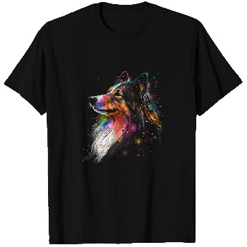 Discover Outer Space Shetland Sheepdog on Galaxy Astronaut Sheltie T-Shirts